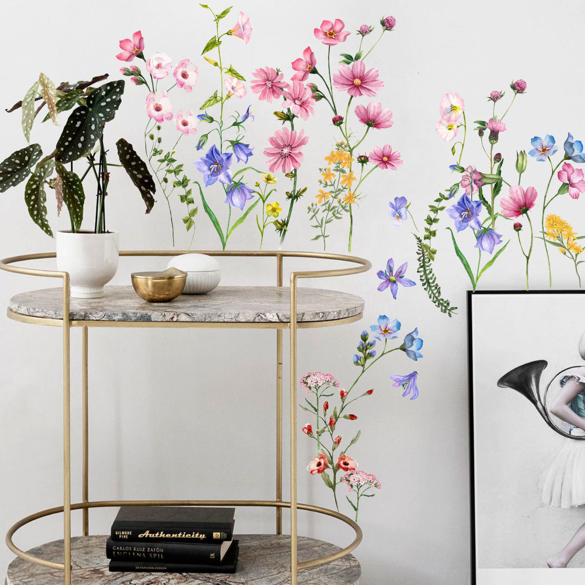 DZY187 2Pcs/Set Flower Plant Wall Decor Sticker Living Room Kindergarten Decal Wallpaper (No EN71 Certification) DZY187 2Pcs/Set Flower Plant Wall Decor Sticker Living Room Kindergarten Decal Wallpaper (No EN71 Certification)